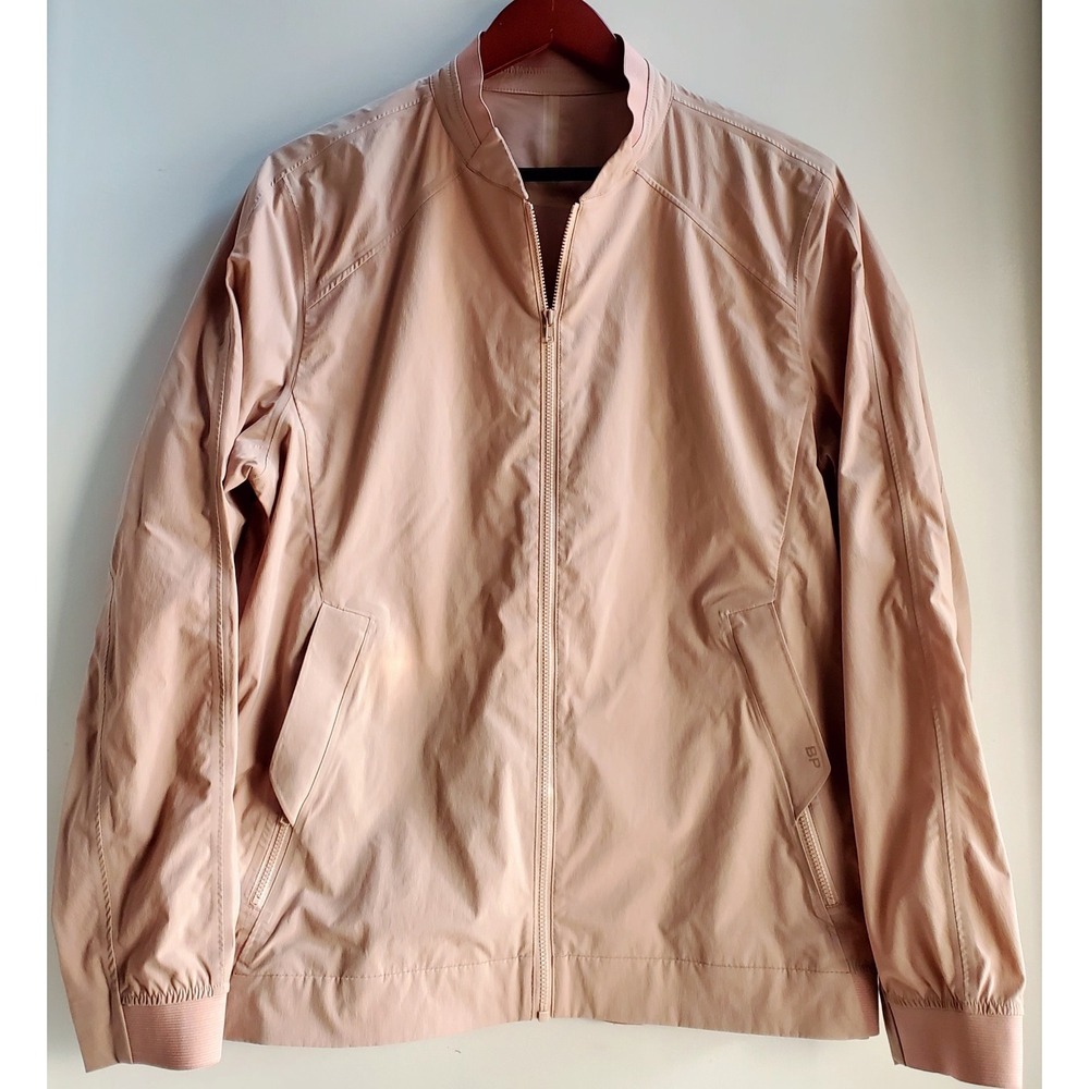 BEANPOLE Jacket M Blush/Nude Color NWOT Full Zip Nylon/Polyurethane Bomber Style